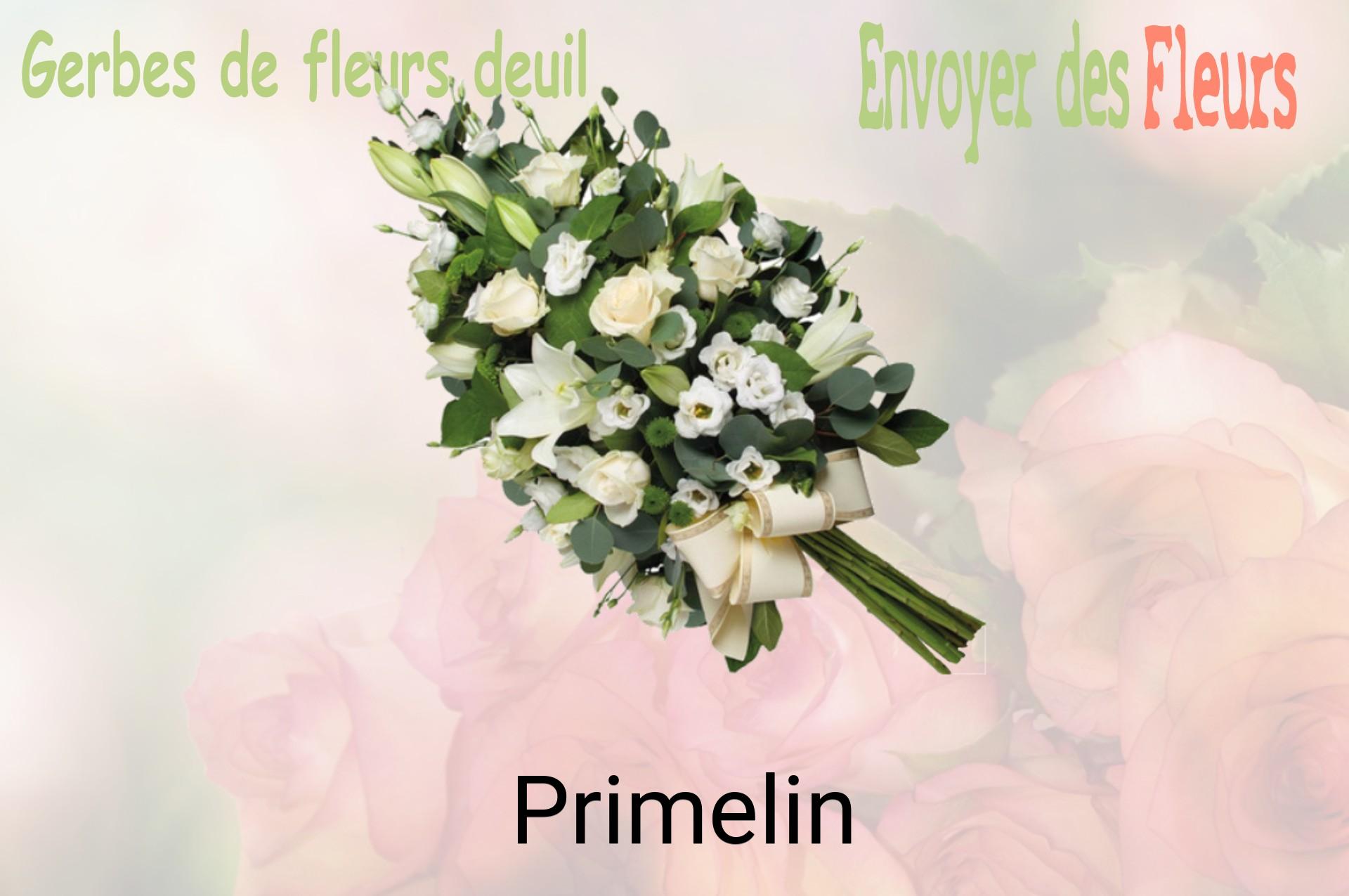 Gerbe de fleurs de deuil livrée à Primelin